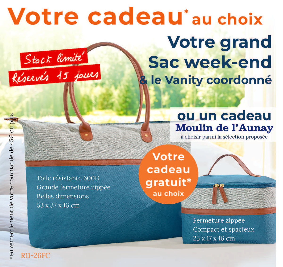 Votre grand Sac week-end & le Vanity coordonné