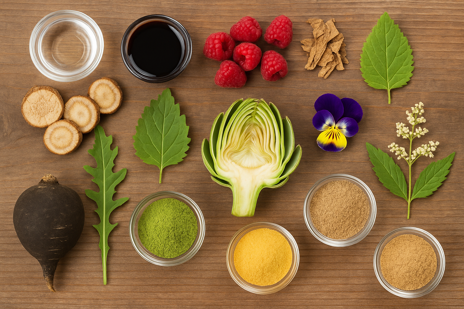 Plantes sur établi - Eau de colon - detoxifiant aux plantes